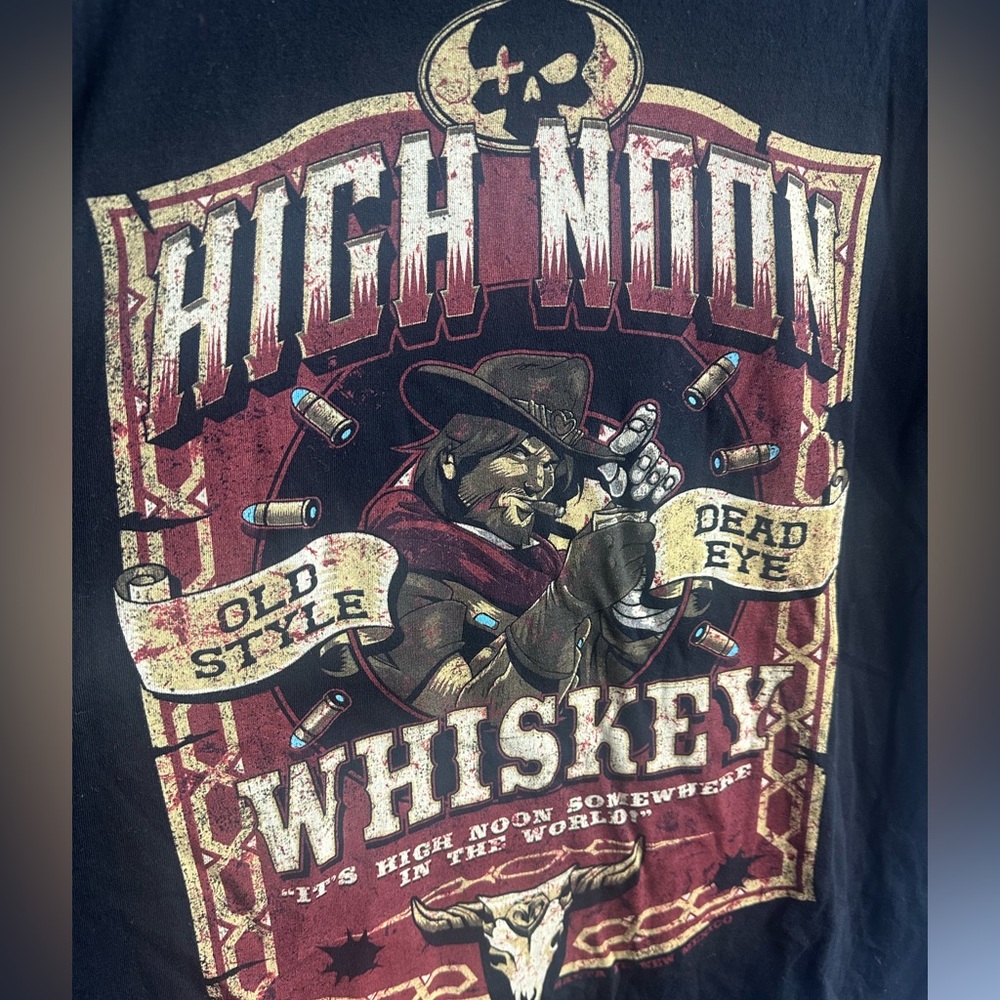 Overwatch high noon Black Graphic T-Shirt size medium